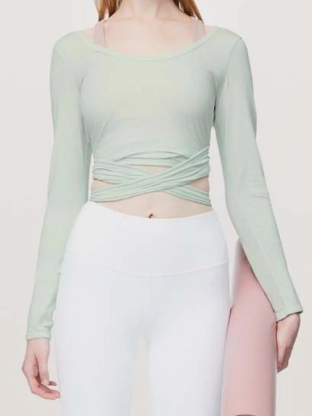 Lululemon NWT It’s A Tie Long Sleeve Top in Ocean Mist Size 6